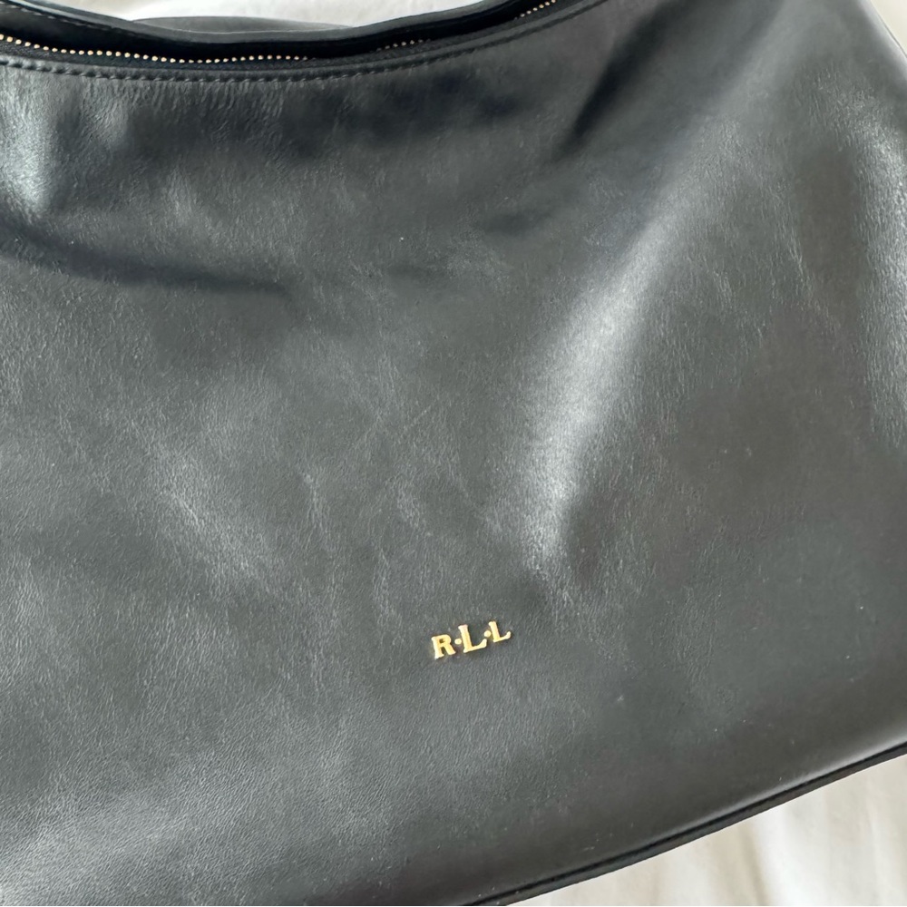 Ralph Lauren Black Leather Shoulder Bag - Picture 3 of 6